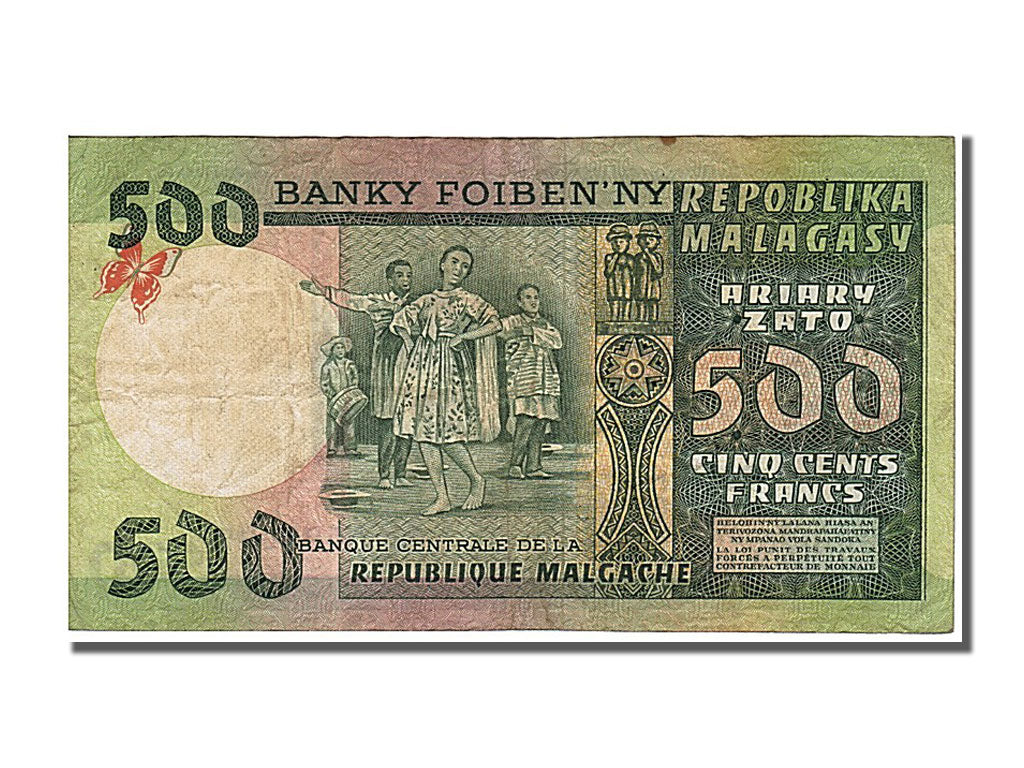 Madagascar, 500 Francs, 1974, EF(40-45), A13