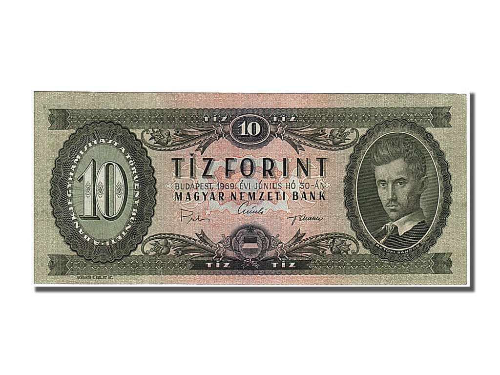 Hungary, 10 Forint, 1969, KM #168d, 1969-06-30, UNC(65-70), A877