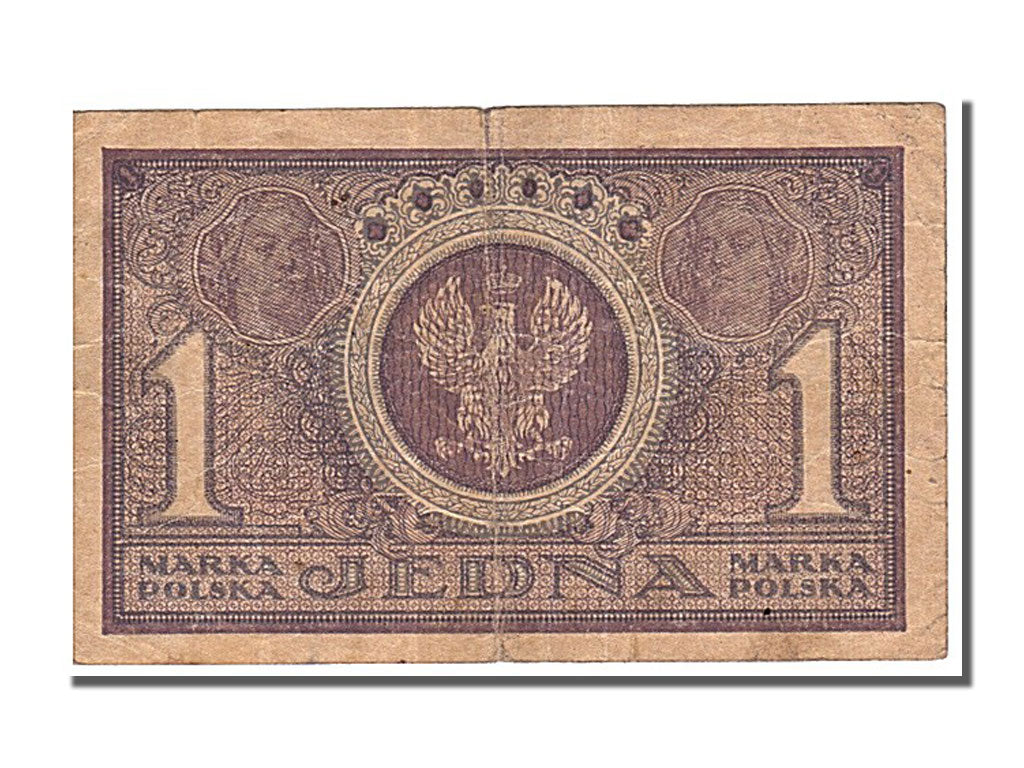 Poland, 1 Marka, 1919, KM #19, 1919-05-17, VF(30-35), IBF