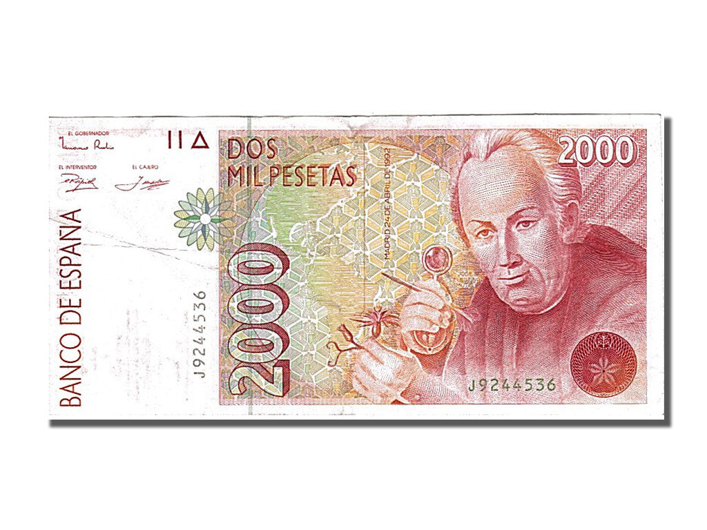 Spain, 2000 Pesetas, 1992, KM #164, 1992-04-24, AU(55-58), J