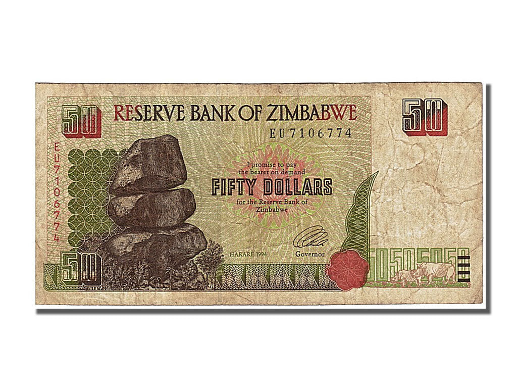Zimbabwe, 50 Dollars, 1994, KM #8a, EF(40-45), EU