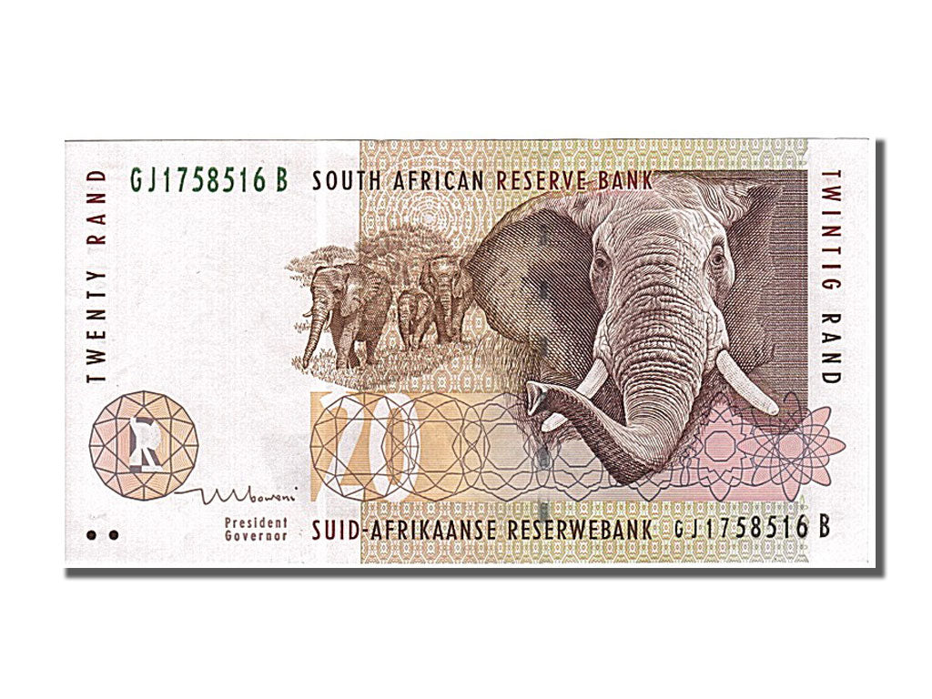 South Africa, 20 Rand, 1999, KM #124b, UNC(63), GJ