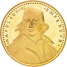 France, French Fifth Republic, History, Napoleon I, Medal,1969,MS(63),Gold,65 mm
