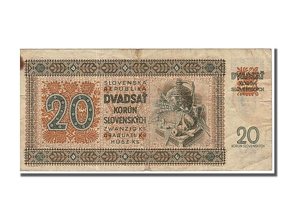 Slovakia, 20 Korun, 1942, 1942-09-11, EF(40-45), Sn 21