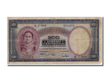 Greece, 500 Drachmai, 1939, KM #109a, 1939-01-01, EF(40-45), B'T