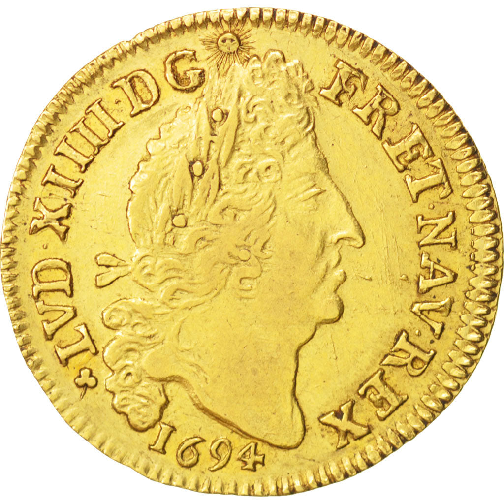 Frankreich, Louis XIV, Louis d'or aux 4 L, 1694, La Rochelle, AU(55-58),KM 302.9