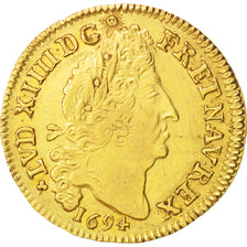 Frankreich, Louis XIV, Louis d'or aux 4 L, 1694, La Rochelle, AU(55-58),KM 302.9