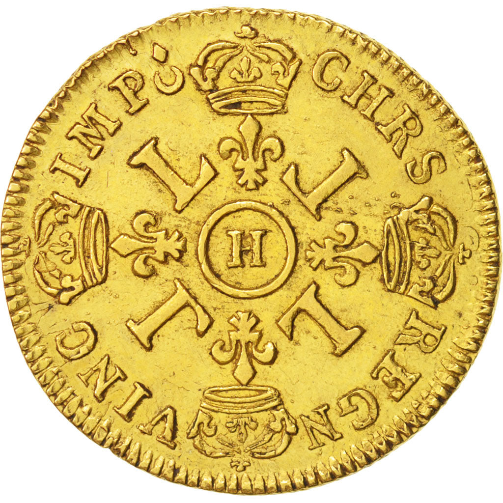 Frankreich, Louis XIV, Louis d'or aux 4 L, 1694, La Rochelle, AU(55-58),KM 302.9