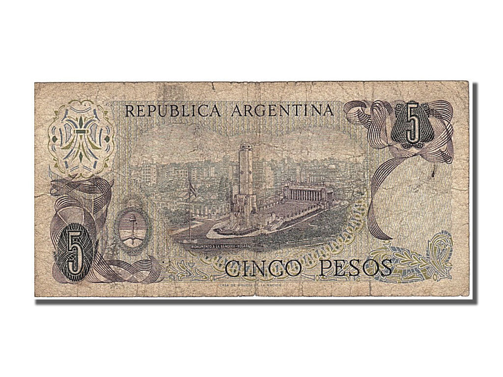 Argentina, 5 Pesos, 1974, KM #294, EF(40-45), A