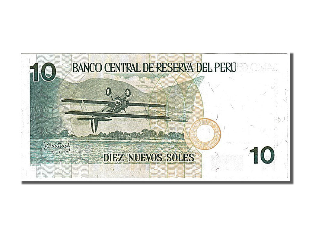 Pérou, 10 Nuevos Soles type Quinones Gonzales