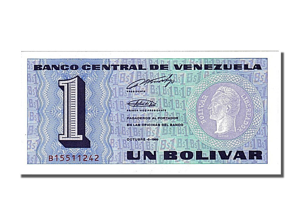 Venezuela, 1 Bolívar, 1989, KM #68, 1989-10-05, UNC(65-70), B
