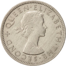 New Zealand, Elizabeth II, Florin, 1965, AU(55-58), Copper-nickel, KM:28.2