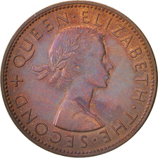 New Zealand, Elizabeth II, Penny, 1959, AU(55-58), Bronze, KM:24.2