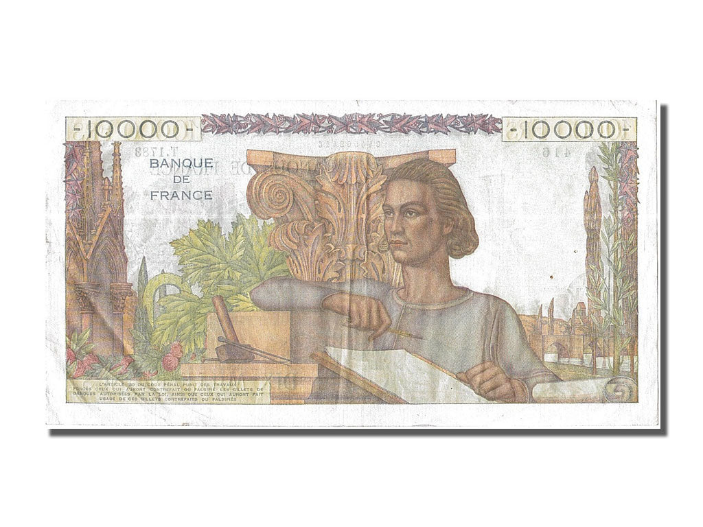 Billet, France, 10,000 Francs, 10 000 F 1945-1956 ''Génie Français'', 1951