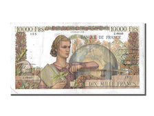 Francia, 10,000 Francs, 10 000 F 1945-1956 ''Génie Français'', 1954, KM:132...
