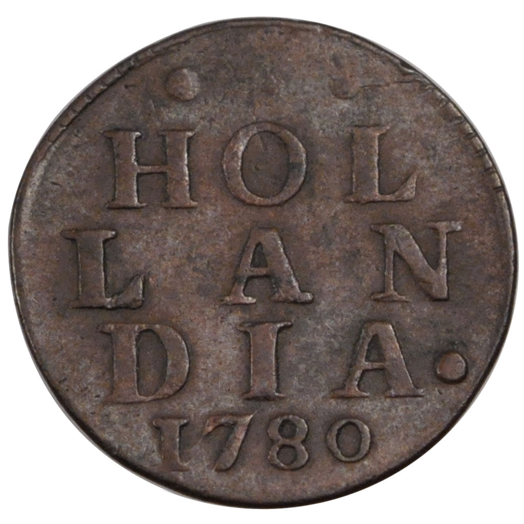 NETHERLANDS, Duit, 1780, KM #80, EF(40-45), Copper, 3.33