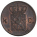 NETHERLANDS, 1/2 Cent, 1823, KM #51, EF(40-45), Copper, 16, 1.81