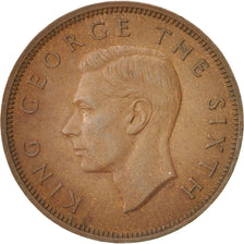 New Zealand, George VI, 1/2 Penny, 1949, EF(40-45), Bronze, KM:20