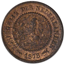 Moneda, Países Bajos, William III, 1/2 Cent, 1878, EBC, Bronce, KM:109.1