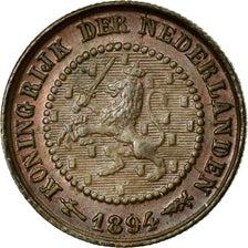 Coin, Netherlands, Wilhelmina I, 1/2 Cent, 1894, AU(55-58), Bronze, KM:109.2