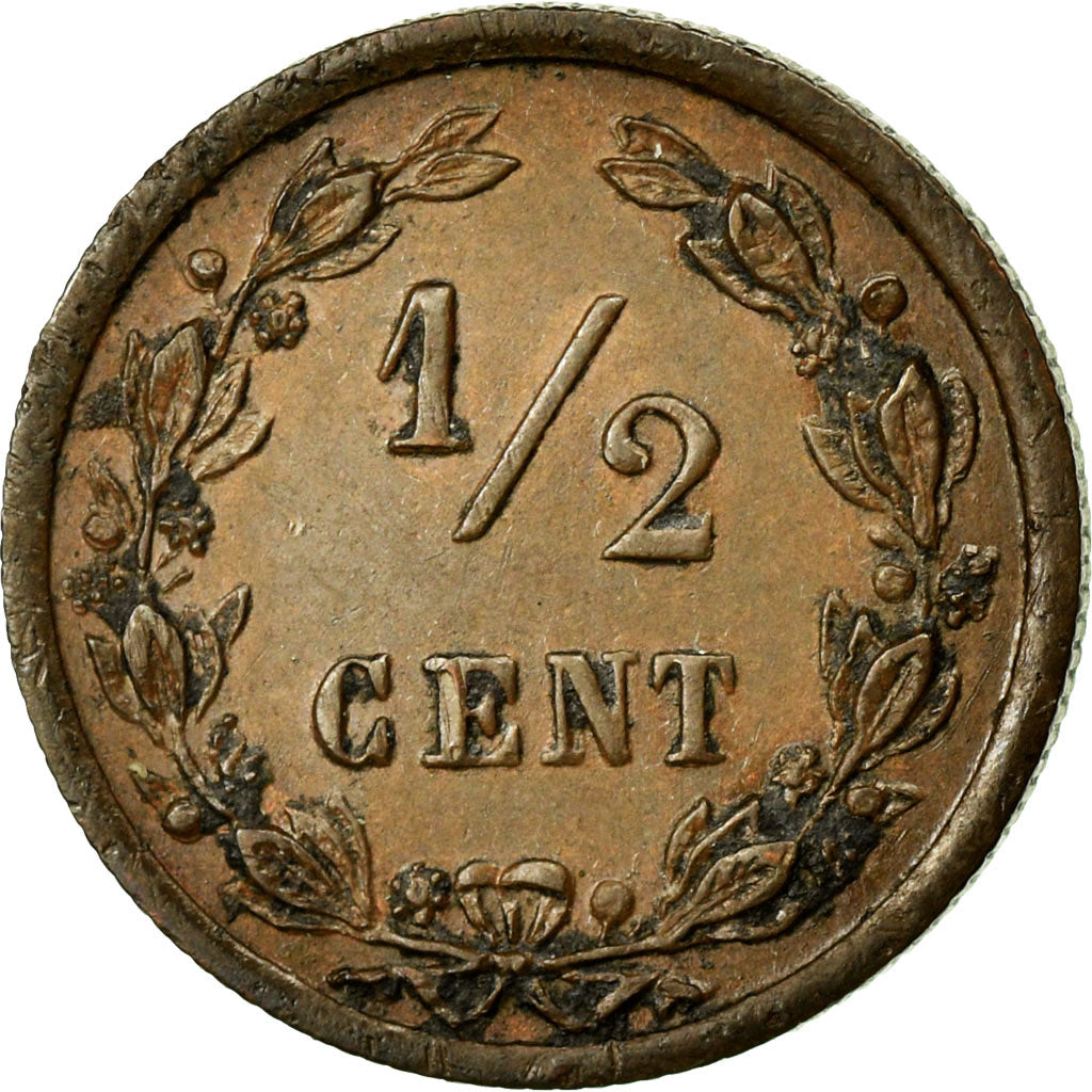 Coin, Netherlands, Wilhelmina I, 1/2 Cent, 1901, EF(40-45), Bronze, KM:109.2