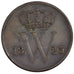 NETHERLANDS, Cent, 1823, Brussels, KM #47, EF(40-45), Copper, 22, 3.75