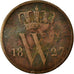 Monnaie, Pays-Bas, William I, Cent, 1827, TB, Cuivre, KM:47