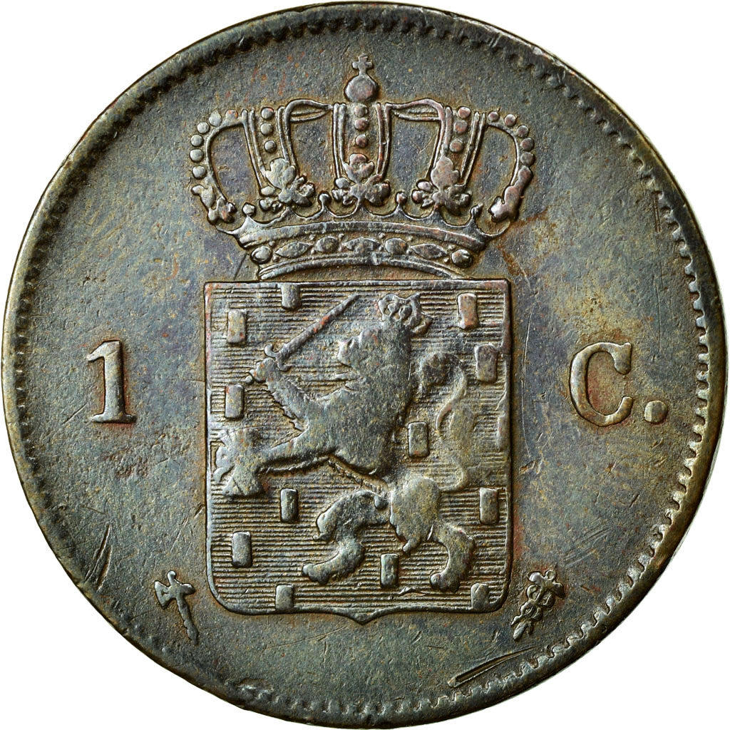 Moneta, Holandia, William III, Cent, 1875, EF(40-45), Miedź, KM:100