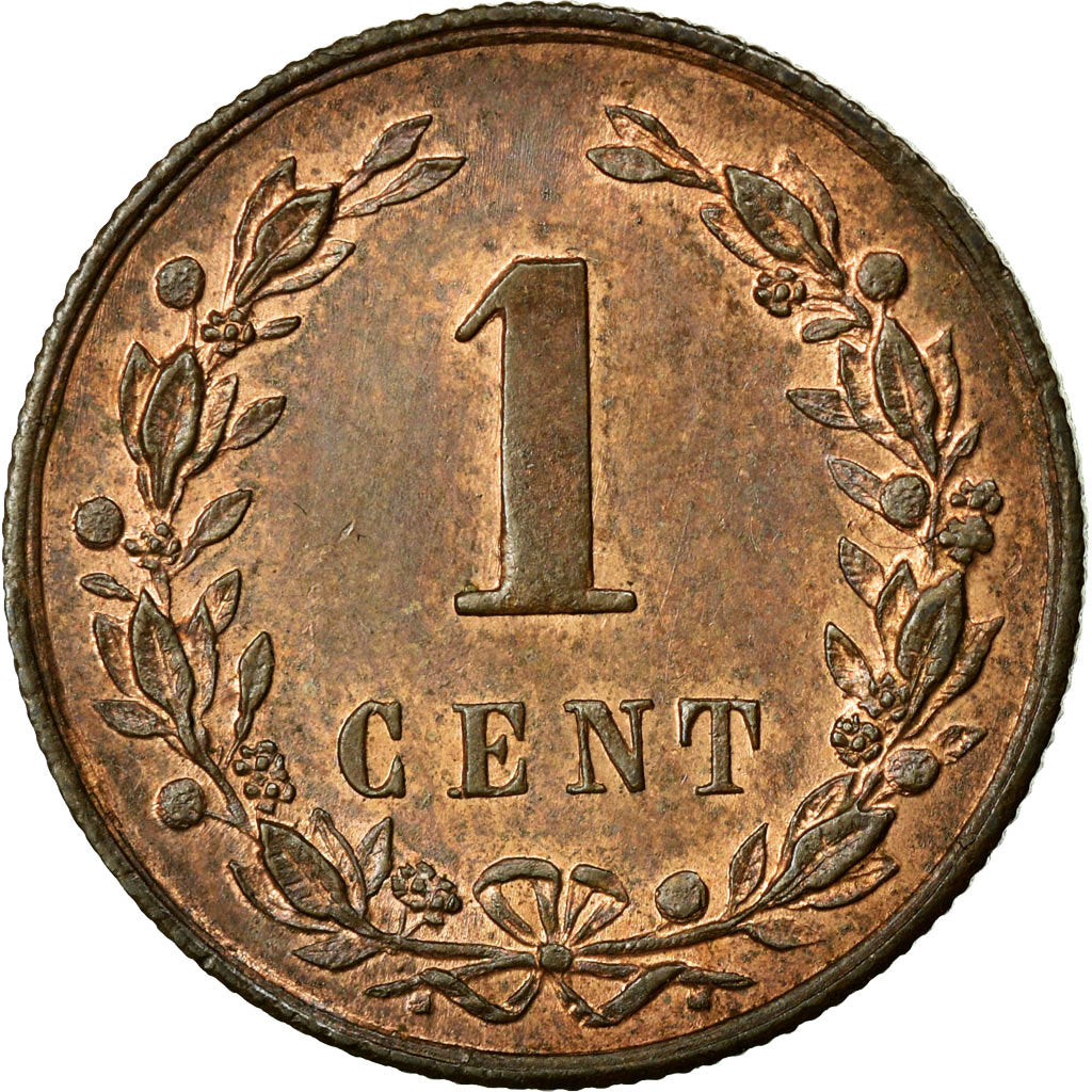 Coin, Netherlands, William III, Cent, 1878, AU(55-58), Bronze, KM:107.1