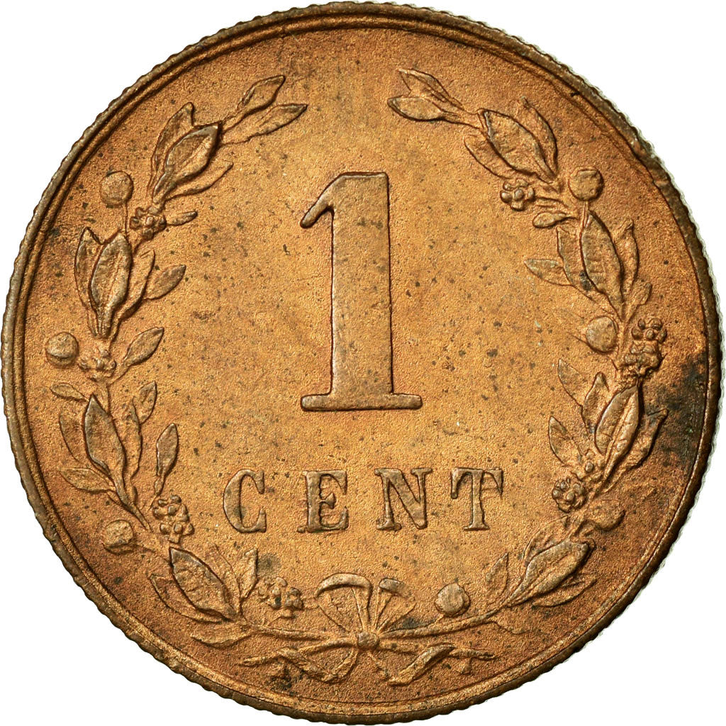 Coin, Netherlands, William III, Cent, 1878, AU(55-58), Bronze, KM:107.1