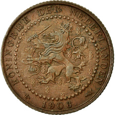 Coin, Netherlands, Wilhelmina I, Cent, 1906, AU(55-58), Bronze, KM:132.1