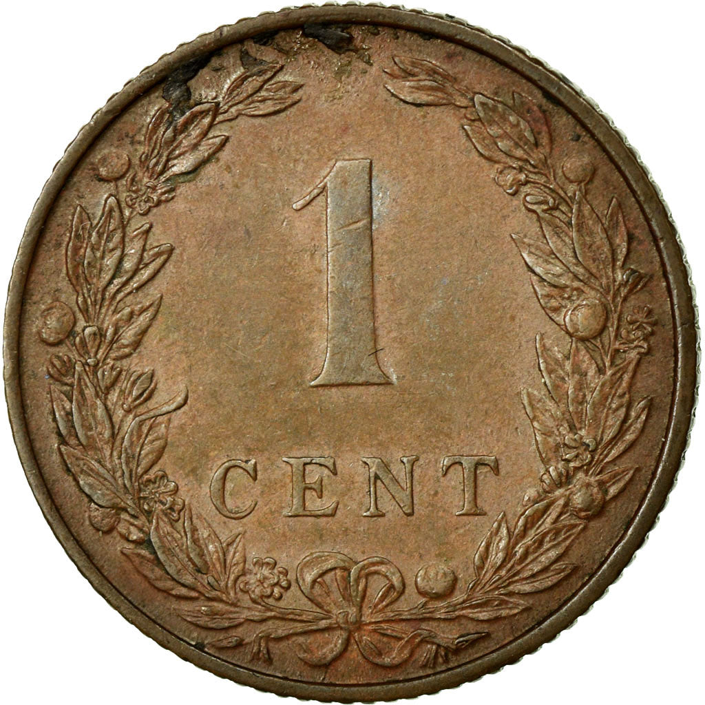 Coin, Netherlands, Wilhelmina I, Cent, 1906, AU(55-58), Bronze, KM:132.1