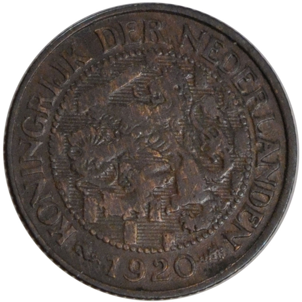 Coin, Netherlands, Wilhelmina I, Cent, 1920, AU(55-58), Bronze, KM:152