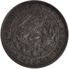 NETHERLANDS, Cent, 1930, KM #152, AU(55-58), Bronze, 19, 2.44