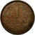 Moneta, Holandia, Wilhelmina I, Cent, 1939, AU(55-58), Bronze, KM:152