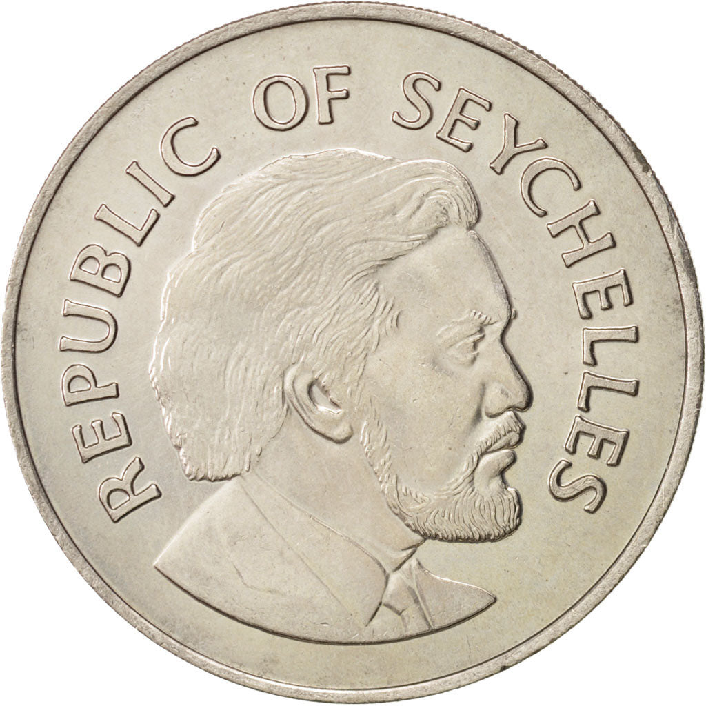 Seychelles, 10 Rupees, 1976, British Royal Mint, MS(60-62), Copper-nickel, KM:28