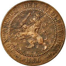 Coin, Netherlands, William III, 2-1/2 Cent, 1880, AU(55-58), Bronze, KM:108.1