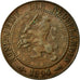 Moneta, Holandia, Wilhelmina I, 2-1/2 Cent, 1894, AU(50-53), Bronze, KM:108.2