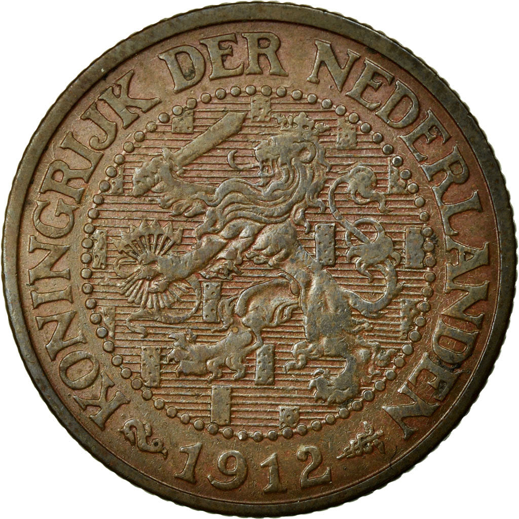 Coin, Netherlands, Wilhelmina I, 2-1/2 Cent, 1912, AU(55-58), Bronze, KM:150