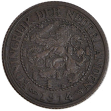 NETHERLANDS, 2-1/2 Cent, 1914, KM #150, AU(55-58), Bronze, 23.4, 4.06