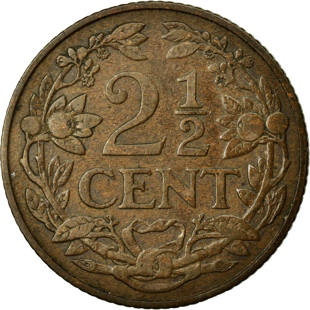 Coin, Netherlands, Wilhelmina I, 2-1/2 Cent, 1916, EF(40-45), Bronze, KM:150