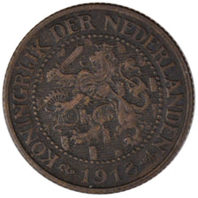NETHERLANDS, 2-1/2 Cent, 1918, KM #150, EF(40-45), Bronze, 23.4, 4.03