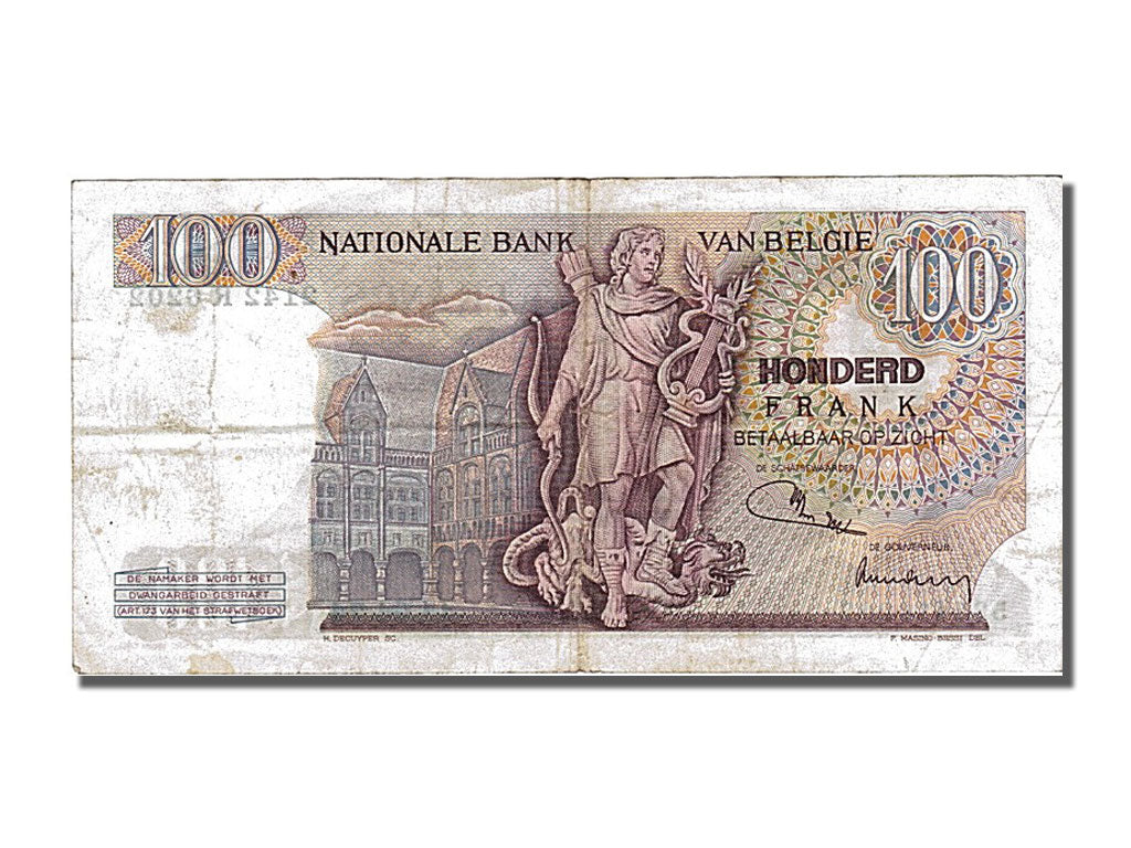 Belgium, 100 Francs, 1974, KM #134b, 1974-04-11, EF(40-45), R