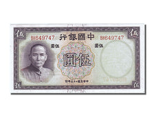 Biljet, China, 5 Yüan, 1937, NIEUW