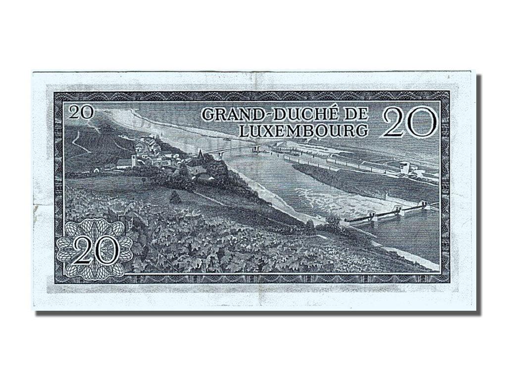 Luxembourg, 20 Francs, 1966, KM #54a, 1966-03-07, AU(55-58), E