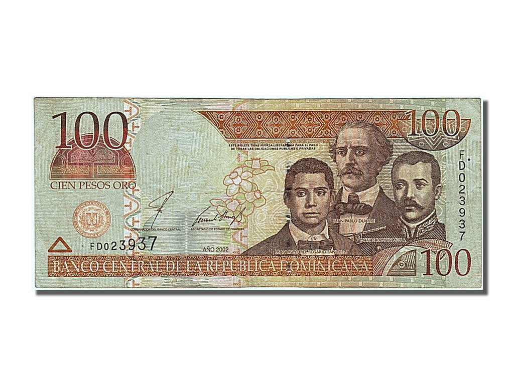 Dominican Republic, 100 Pesos Oro, 2002, KM #171b, EF(40-45), FD