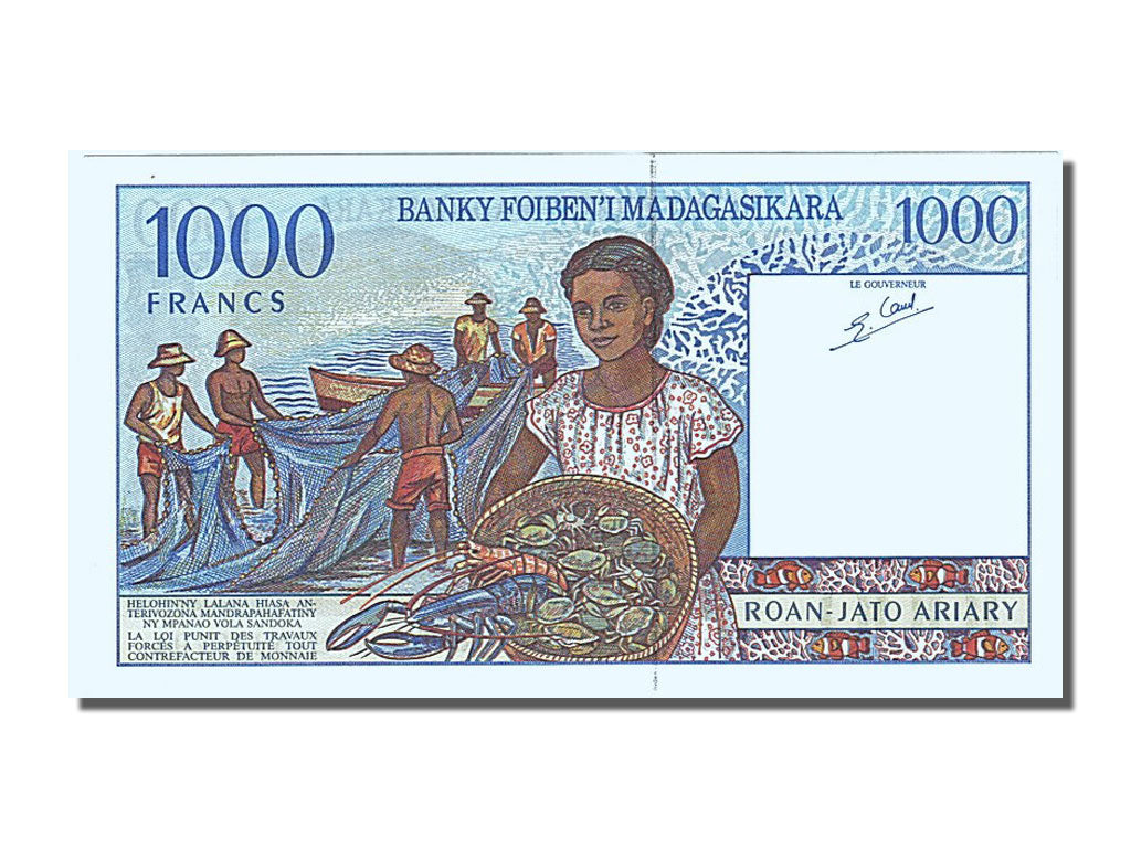 Madagascar, 1000 Francs = 200 Ariary, 1994, KM #76b, UNC(65-70), B
