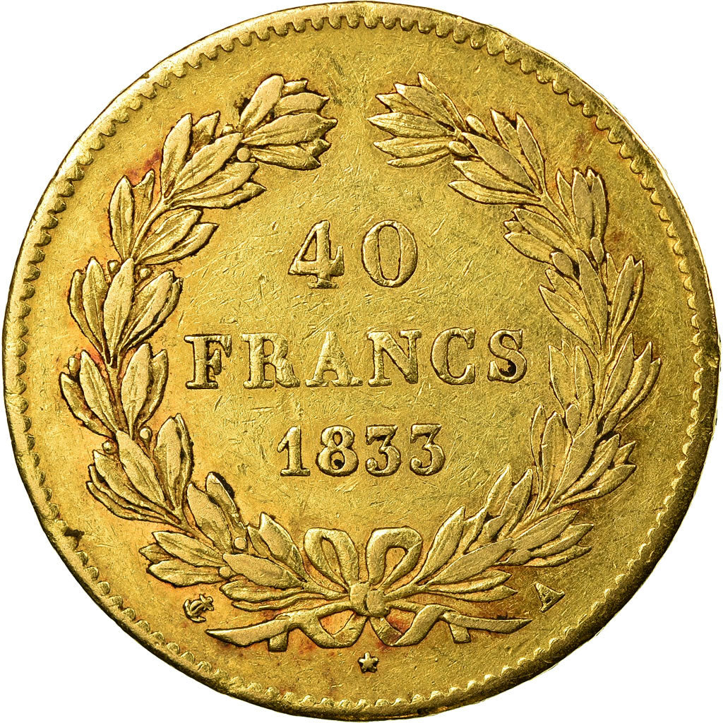 Münze, Frankreich, Louis-Philippe, 40 Francs, 1833, Paris, SS, Gold, KM:747.1