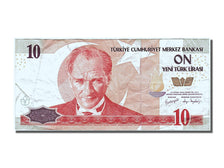 Turkey, 10 New Lira, 2005, KM #218, AU(50-53), E