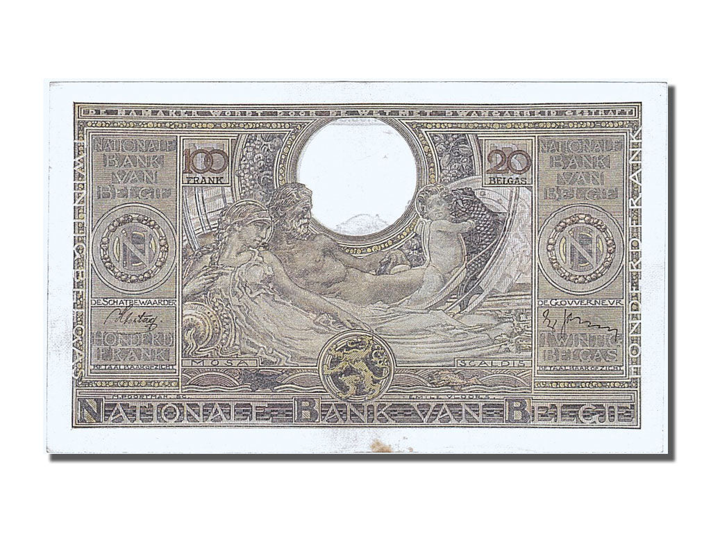 Banknote, Belgium, 100 Francs-20 Belgas, 1938, 1938-06-07, AU(50-53)